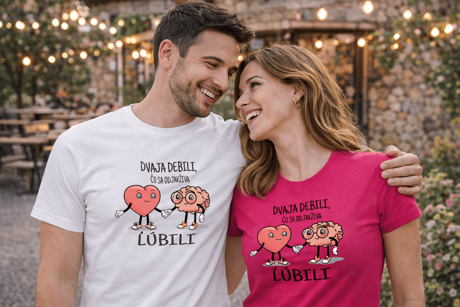 tričko pre pár Srdce a mozog mk